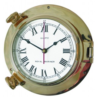 Small Porthole Tide Clock (Solid Brass)