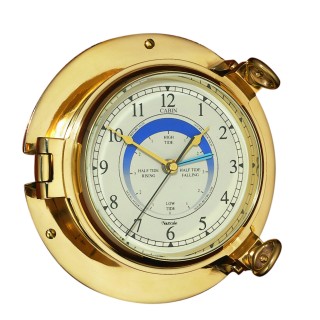 Small Porthole Tide Clock (Solid Brass)